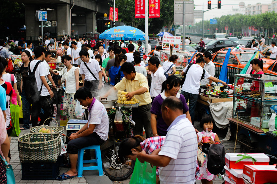 exit of the subway in China