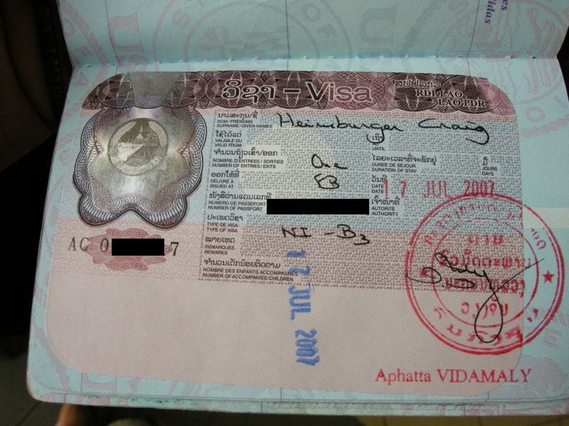 visa for laos