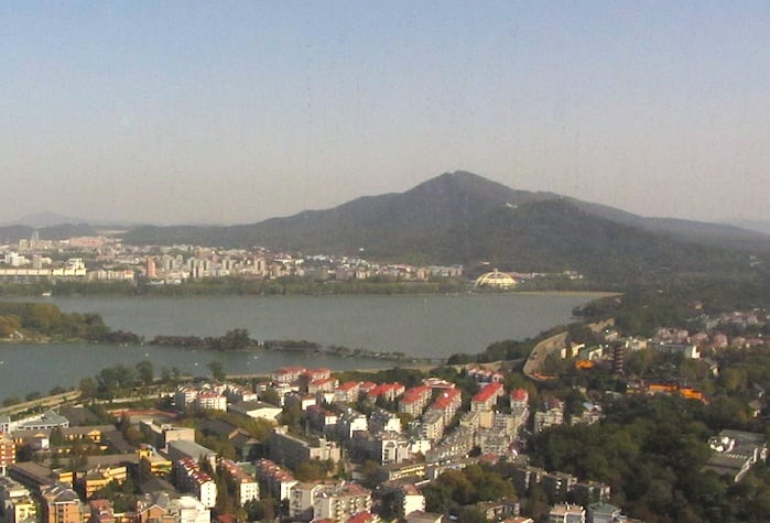 Purple-Mountain-from-top-of-highest-tower-in-Nanjin