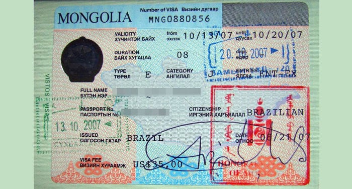 travel to mongolia visa