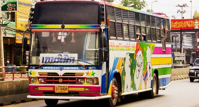 travelling by bus in thailand