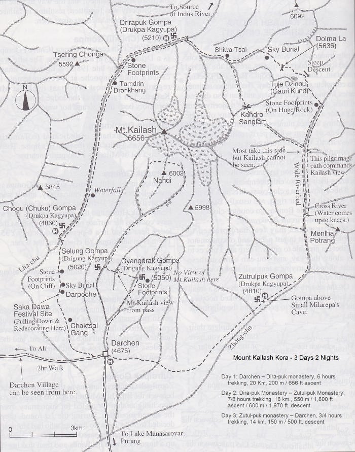 Mount Kailash Map