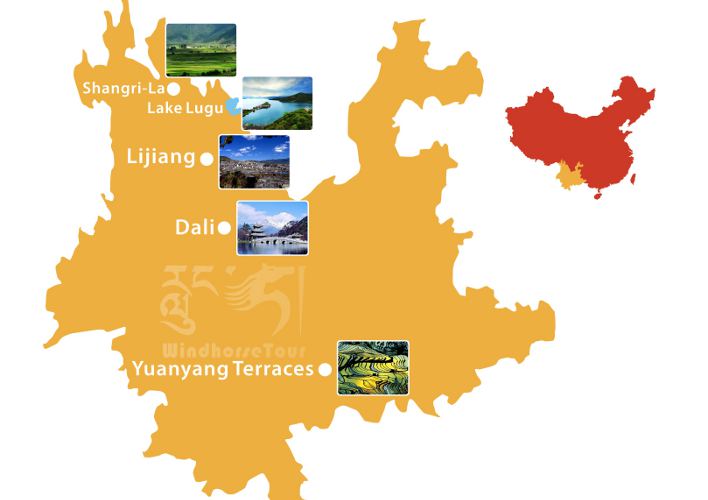Mapa de Yunnan