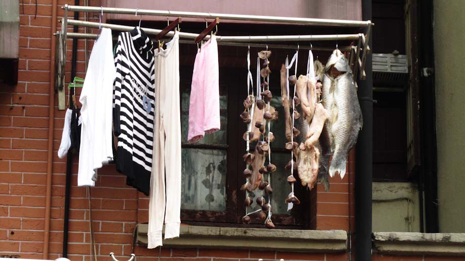 Secar un pescado en Shanghai Secar un pescado en Shanghai