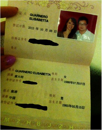 Matrimonio en China