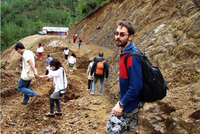 llegando al lago lugu
