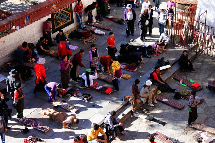 Lhasa monjes budistas