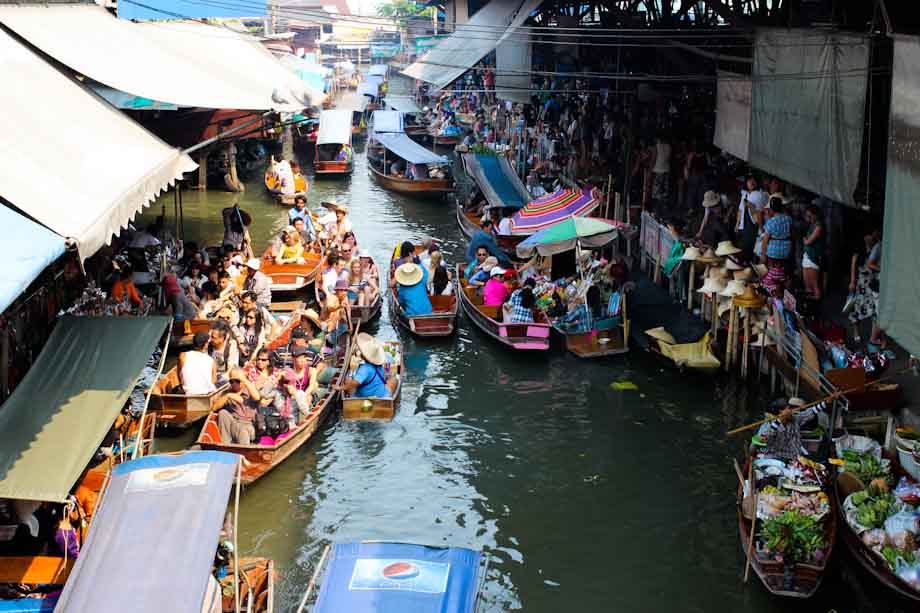 Mercado flotante bangkok