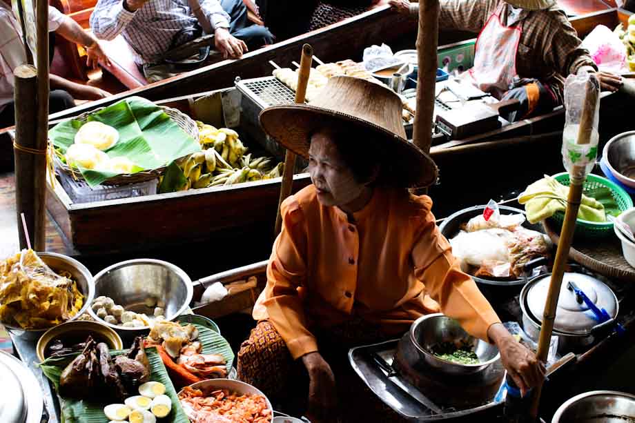 Mercado flotante bangkok