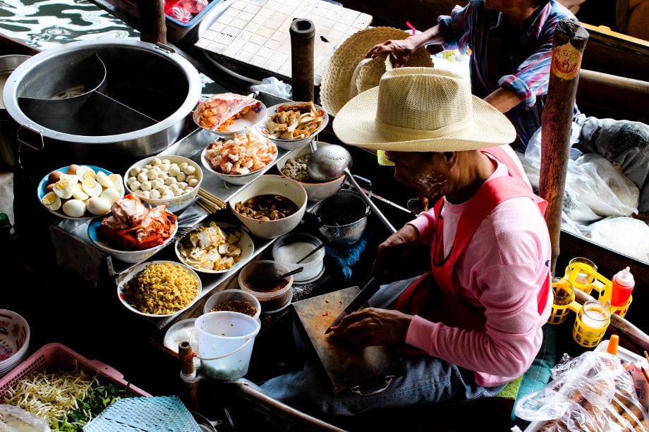 Mercado flotante bangkok