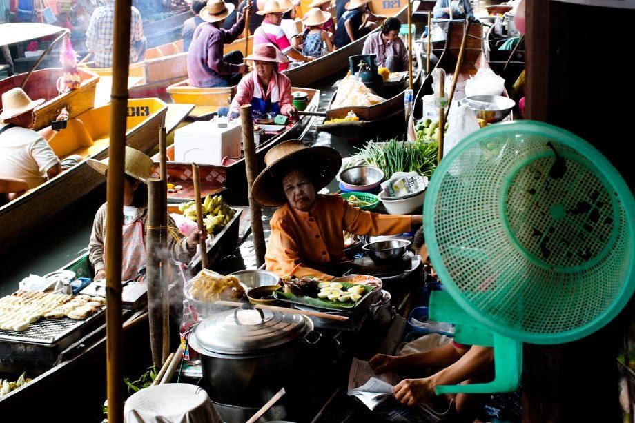 Mercado flotante bangkok