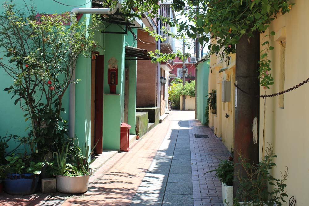 Calles secundarias en Coloane