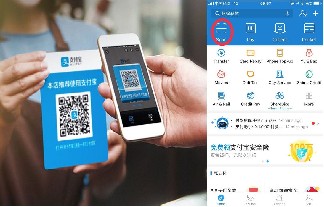 escaneo alipay