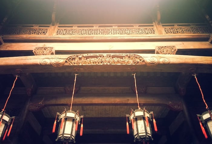 Un particolare dell'architettura di Xidi