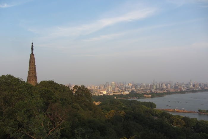Vista sulla città da Baoshi Hill