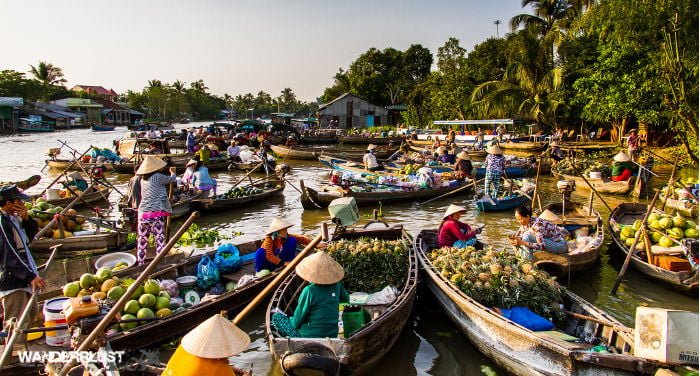 Viaggio lungo Delta del Mekong